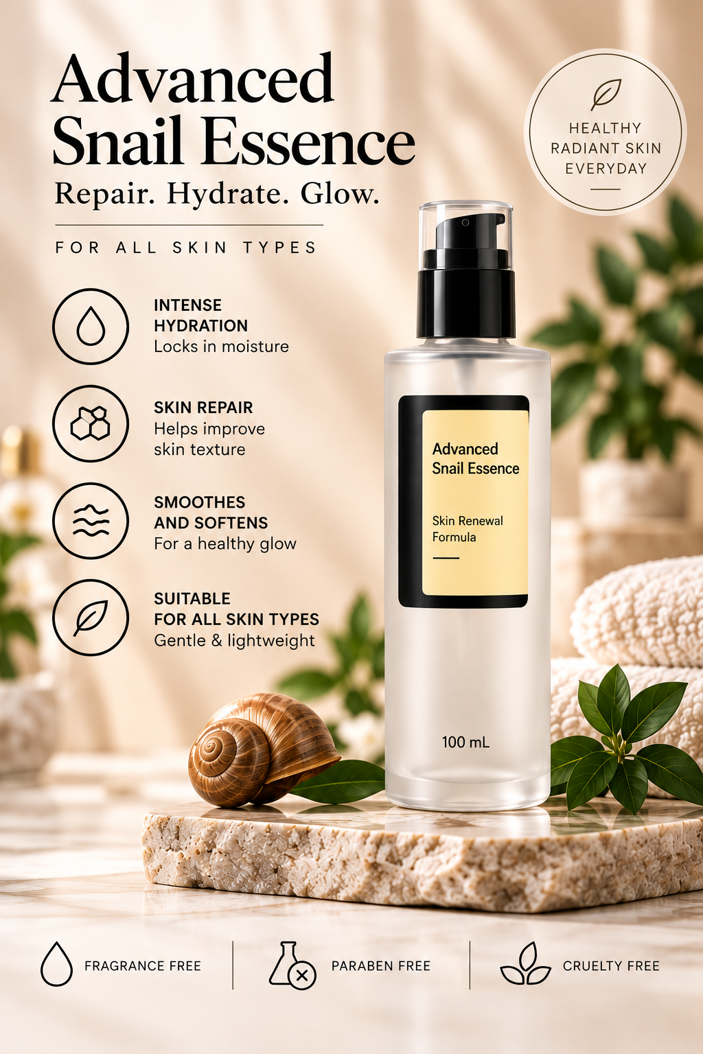 BeautySift editorial illustration of advanced snail essence