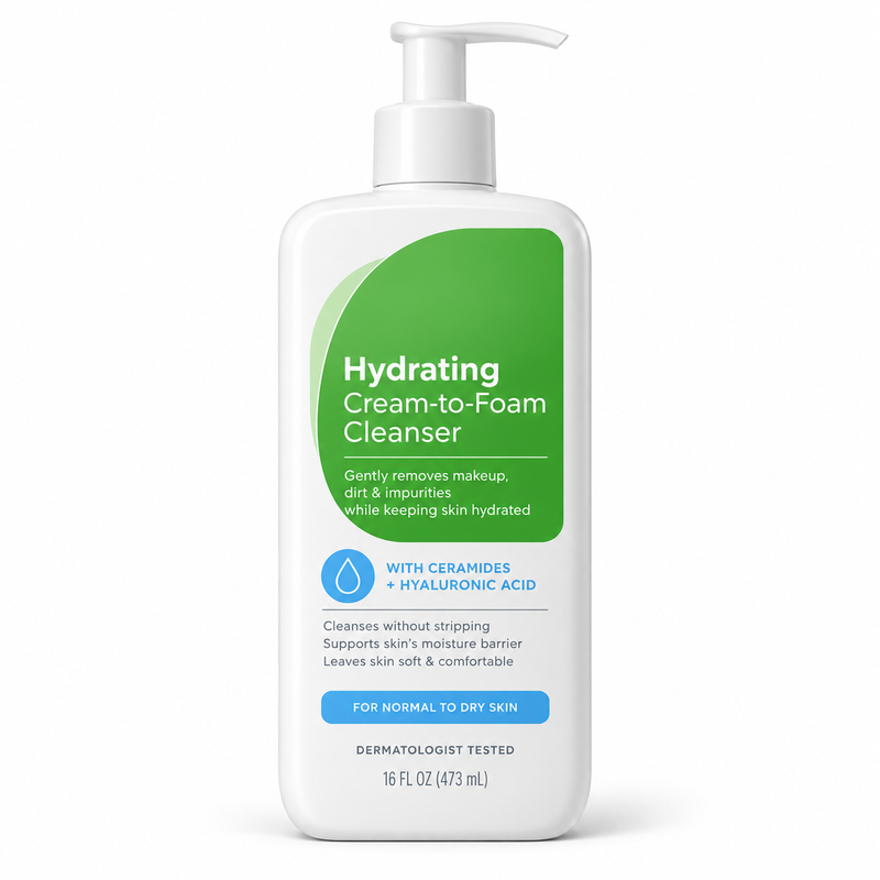 CeraVe Hydrating Cream-to-Foam Cleanser
