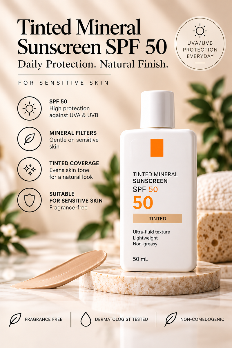 La Roche-Posay Anthelios Tinted Mineral Ultra-Fluid SPF 50 Facial Sunscreen, 50 mL