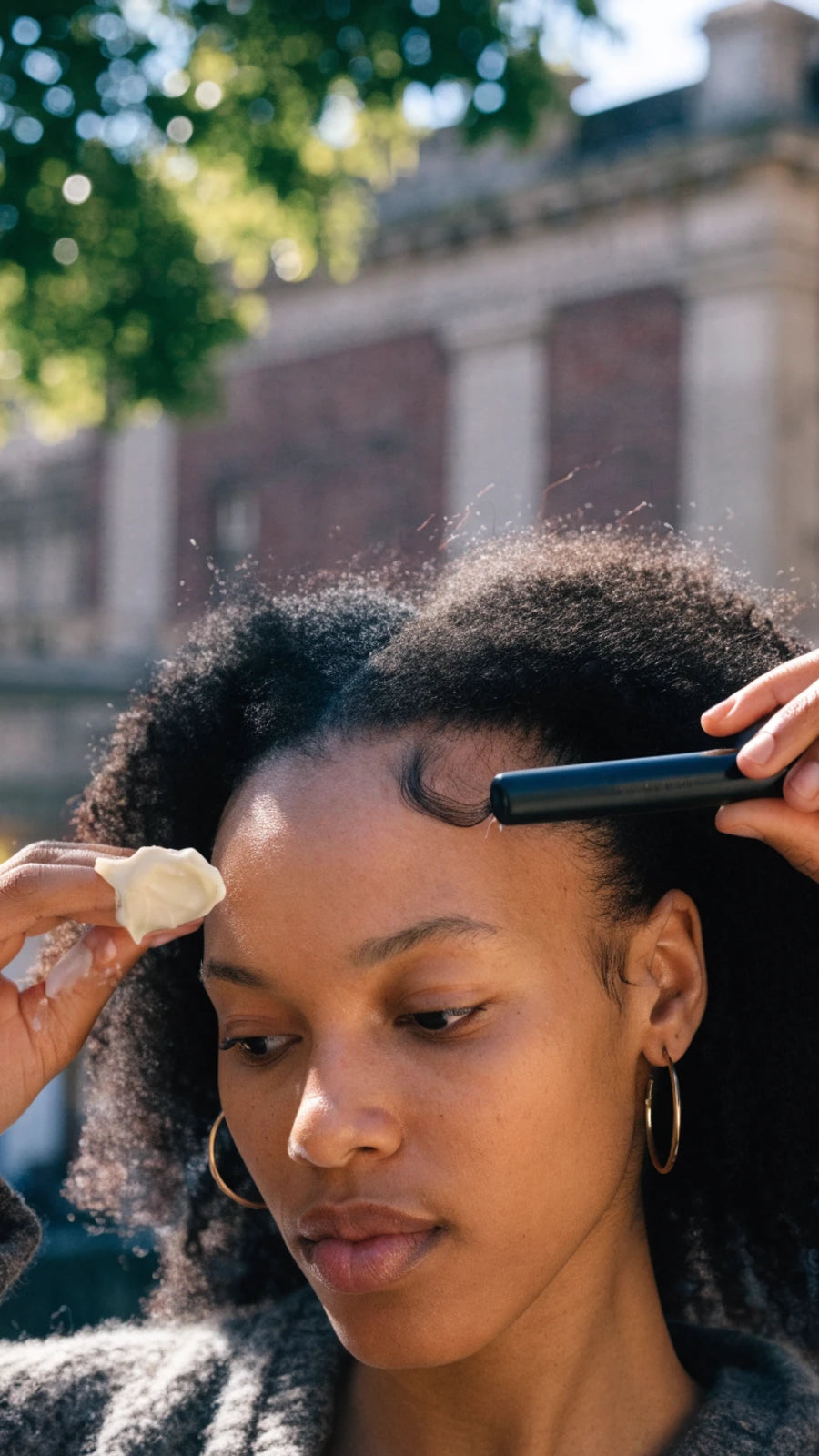 DAE Hair Cactus Fruit 3-In-1 Styling Cream & Taming Wand - Tame Flyaways, Smooth Frizz, Style Edges (0.6 oz.)